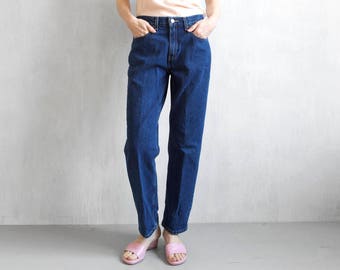 High waisted jeans / high waist denim pants / dark blue jeans / 80s jeans / levis jeans / 80s high waist jeans / high rise jeans / mom jeans