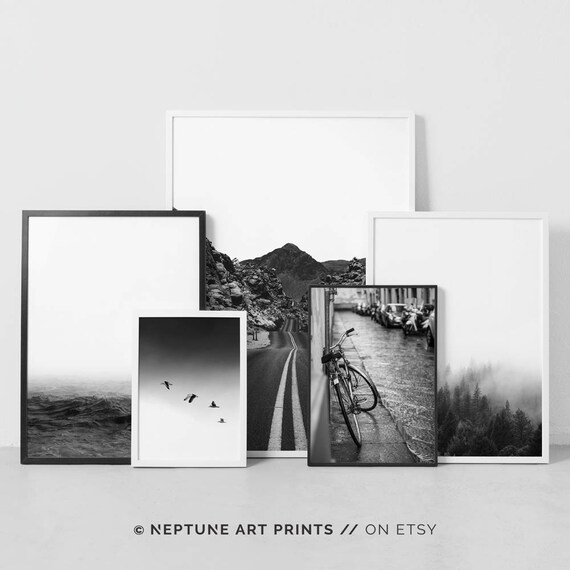 Black white print set photography set modern printable wall Black white print set photography set modern printable wall