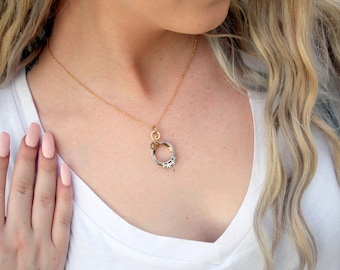 Magic Ring Holder Necklace , Wedding/Engagement Ring Holder Pendant