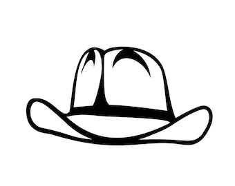 Cowboy Hat svg Western Silhouette Cutting File Clipart Scrapbooking SVG DXF jpg png psd Sure Cuts a Lot Inkscape, Photoshop Element Vector