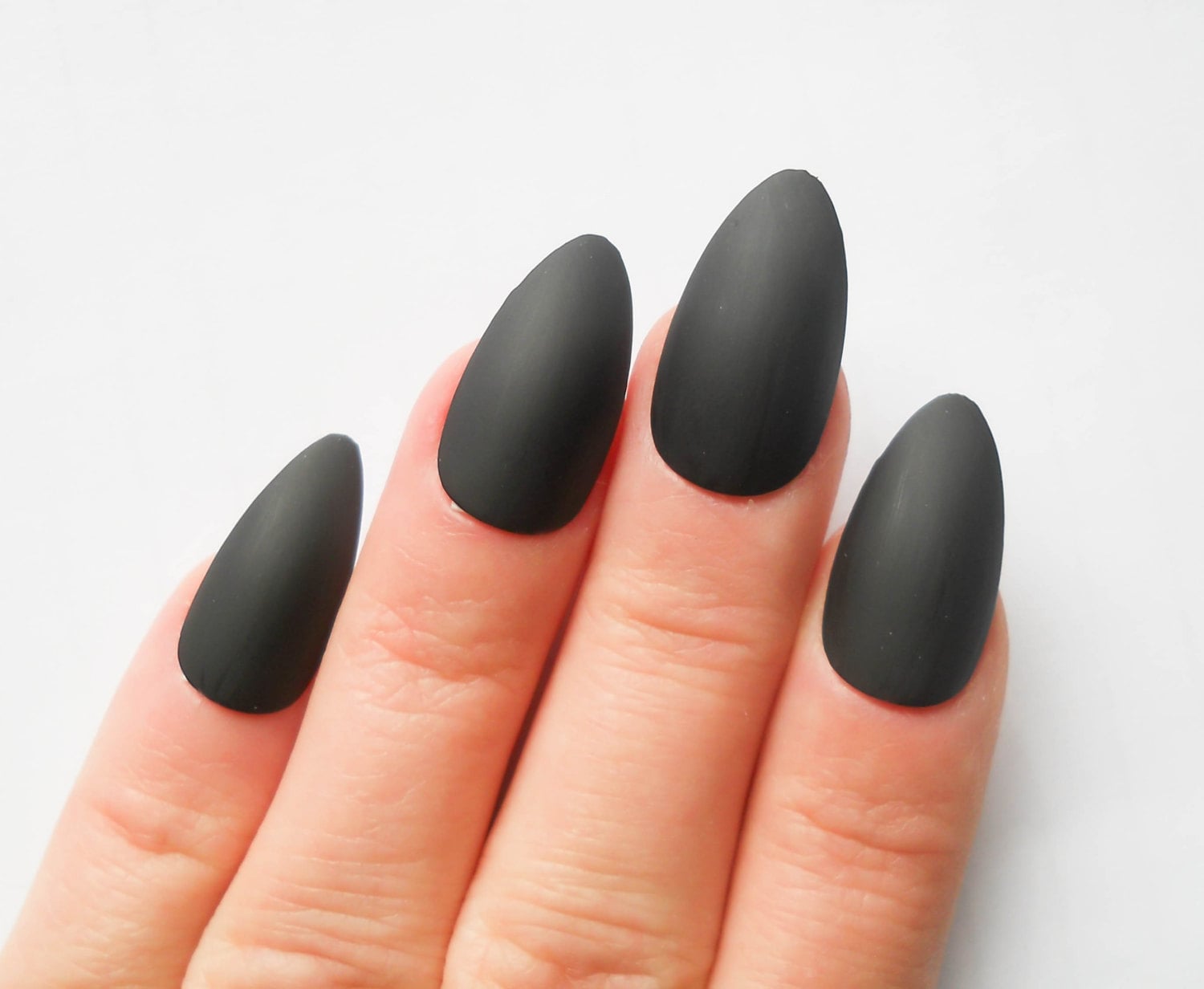 2. Matte Black Acrylic Nails - wide 3