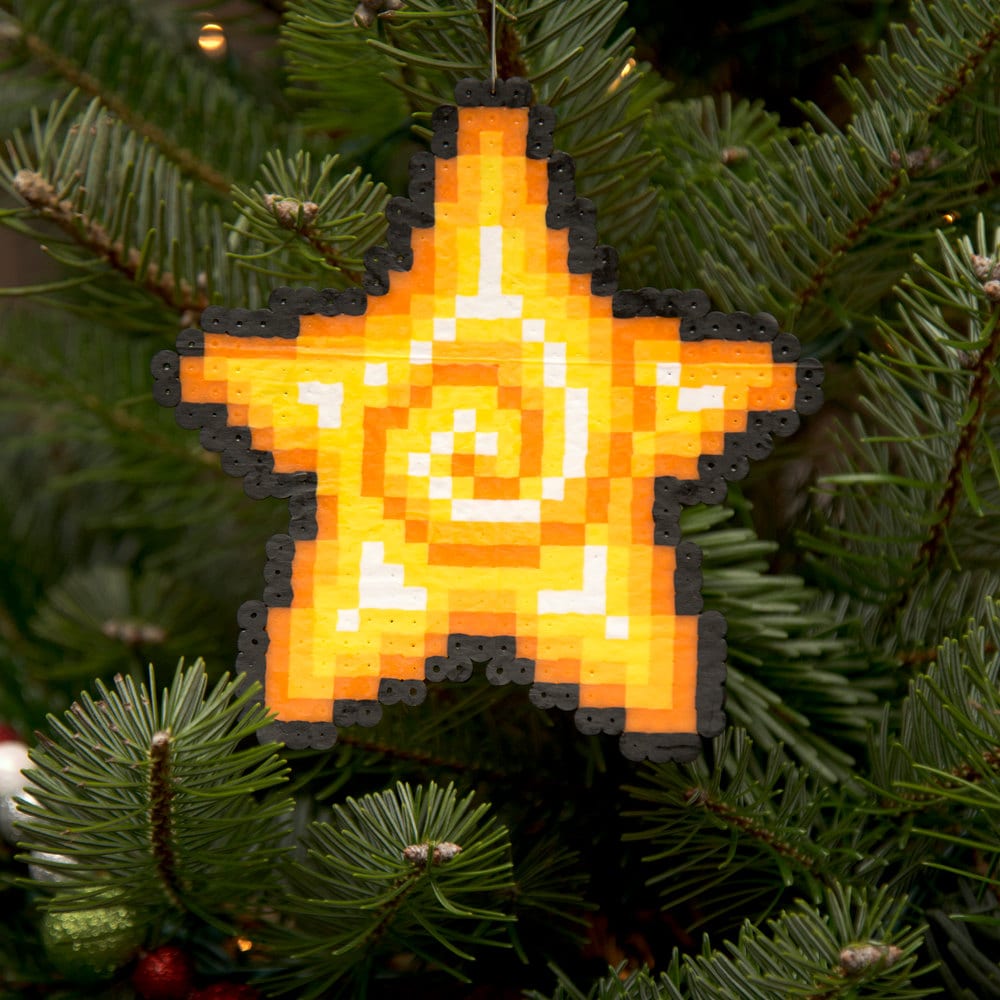 8 Bit Pixel Art Christmas Ornament Star