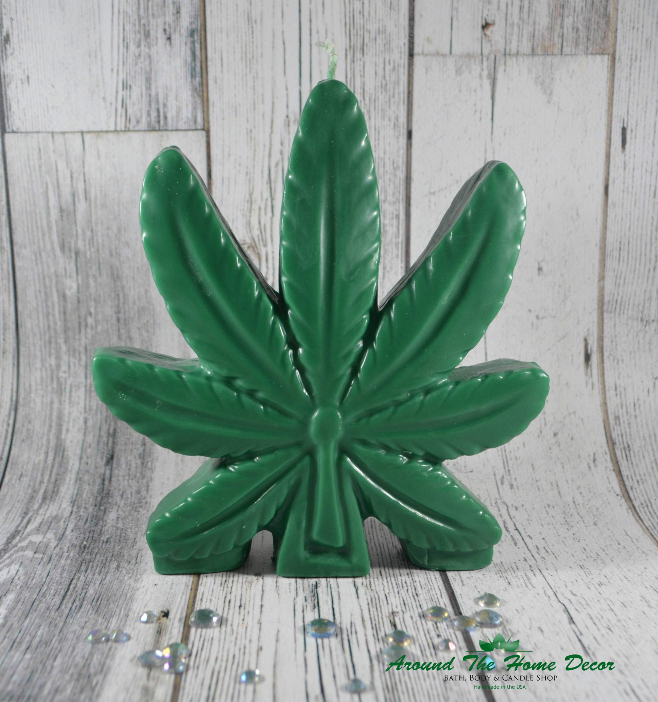 Scented or Unscented Marijuana Leaf Candle. 100 All Natural