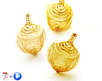 Hanukkah craft , Wire crochet pattern of a spinning Dreidel , spinning top wire crochet PDF & VIDEO tutorial , Hanukkah Gift