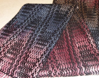 Handwoven Bamboo Scarf, Bamboo Scarf, Woven Scarf, Woven Bamboo Scarf, Starry NightWoven Scarf in blues, pinks, tan and black (#09-25)