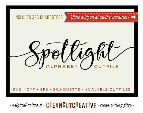 Download Spotlight SVG Font for Cricut font svg Script Alphabet svg