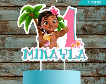 Moana Baby Cake Topper, Moana Cake Topper, Printable Moana Centerpiece, Moana Birthday Party Decorations, Moana Centerpieces, Moana Cake