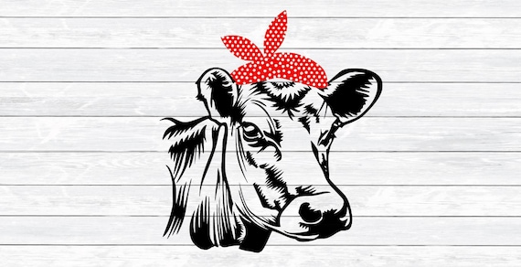 Download Cow Svg, Cow Head, Bandana Cow Head, DXF, PNG, SVG, files ...