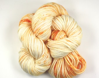 Orange Jimmies--hand dyed worsted weight, merino superwash (218yds/100gm)