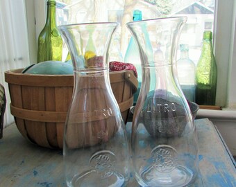 pair of bormioli rocco wine carafe, made in Italy