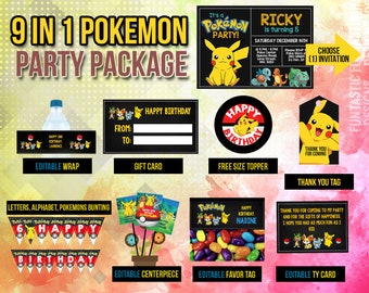 Pokemon Birthday Invitation / Pokemon Invitation / Pokemon Birthday / Pokemon Invite / Instant Download / Printable / Editable / Custom, DIY