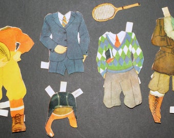 1940s 1950s JACK Paper Doll Clothing Vintage Retro