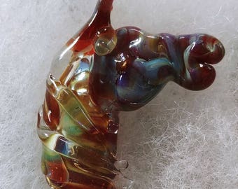 Glass Sculptured Horse Swizzle Stick Lampwork Art