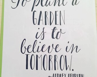 Audrey Hepburn Quote Hand-lettered