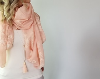 Peach kimono, ladies kimono, boho kimono, duster kimono