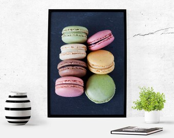 Macarons Macaron Photography Kitchen Art Macaroons Paris Pastel Art Print French Decor Print Food Photography Download Printable Macaroon