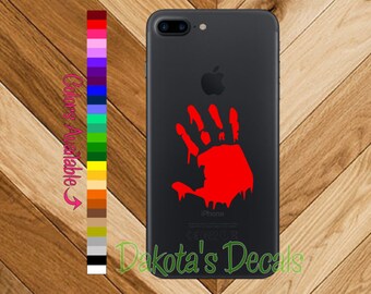 Bloody Hand Phone Decal