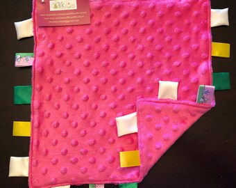 Cuddle Cloth - Baby Ribbon Tag Blanket
