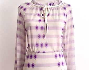 Vintage Floral Print Dress