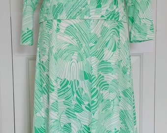Vintage Hal Ferman Retro 70s Two Piece Blouse and Maxi Skirt