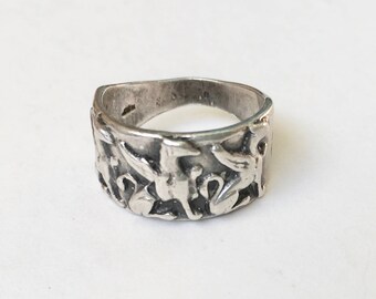 vintage sterling griffin ring, size 7.25