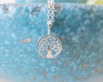 Sterling silver tree necklace, tree necklace, tree of life