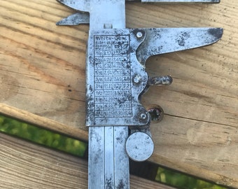 1960s Gehartet Helios vintage german sliding mesuring caliper/ gauge, vintage tools, 1960s tools