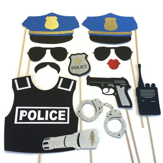 Photo Booth Props Police Themed Photo Booth Props with