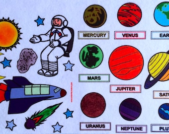 Space Adventures - Solar System Felt Board Set- Planets