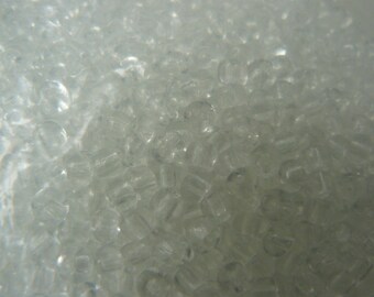 Set 4 mm 20g clear seed beads