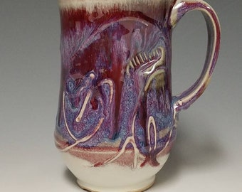 Handmade wheel thrown ceramic mug #1133