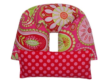 UNSCENTED heating pad Therapeutic Neck & Shoulder Wrap Eye Pillow Set Hot Cold Therapy Pack Flaxseed (Gypsy Paisley Hot Pink) Michael Miller
