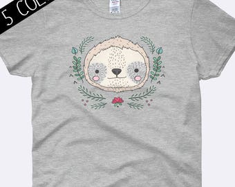 Sloth Shirt, Sloth Tee, Sloth TShirt, Animal Shirt, Ladies Shirt, Unique Shirt, Womens Shirt, Funny Shirts, Funny TShirts, Ladies Tee