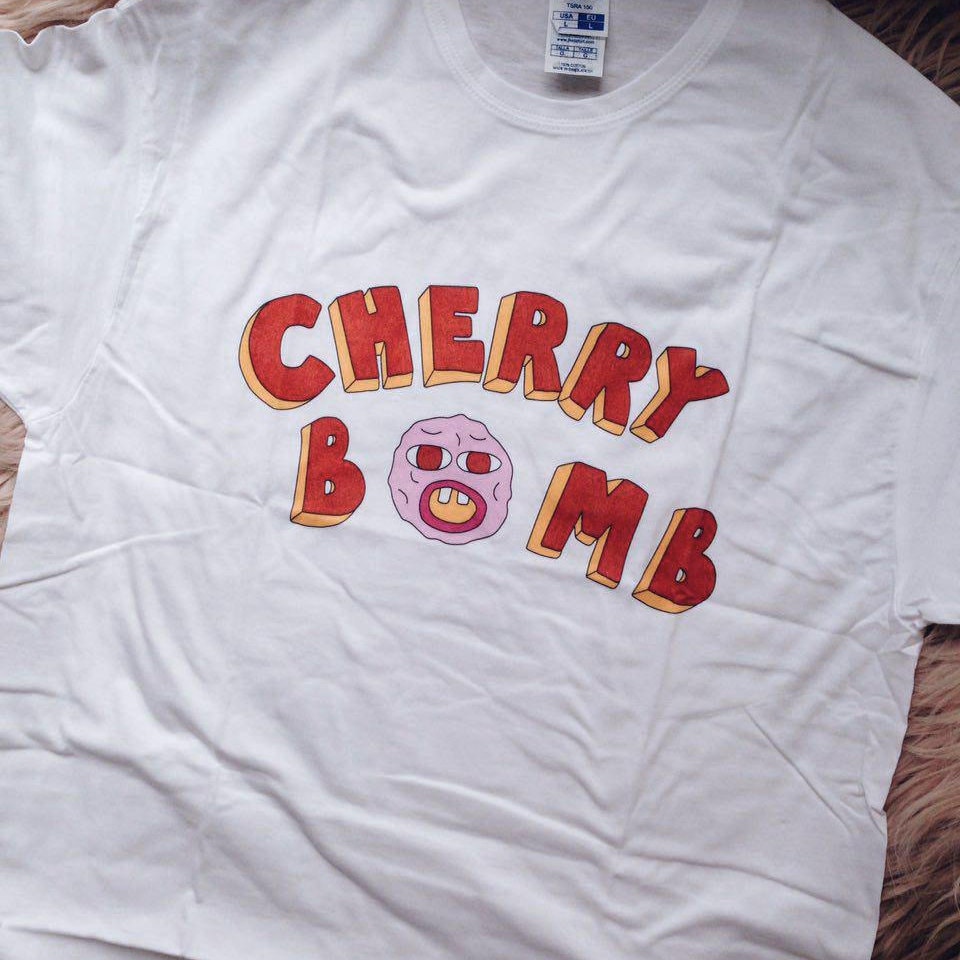 cherry bomb button up shirt tyler the creator