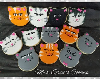 Cat sugar cookies | Etsy