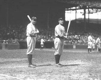 Babe Ruth & Ty Cobb At The Polo Grounds on May 20, 1920