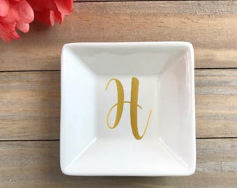 Personalized Ring Dish | Initial Ring Dish | Monogram Ring Dish | Jewelry Holder | Bridal Party Gift | Bridal Ring Dish | Gifts For Her