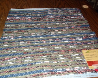 Handwoven Rag Rug (Wicker Box,26)-256s