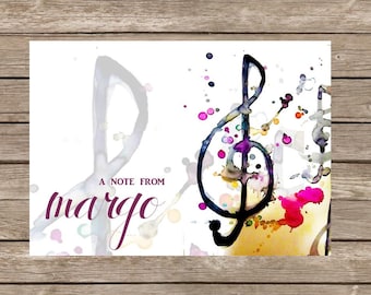 Music Note Stationery - Set of 20