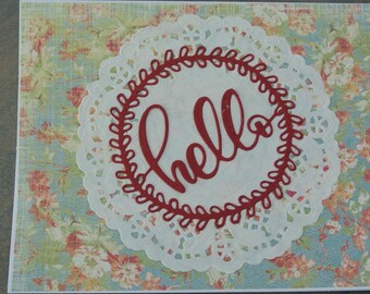 Shabby Chic Country Style Hello Card