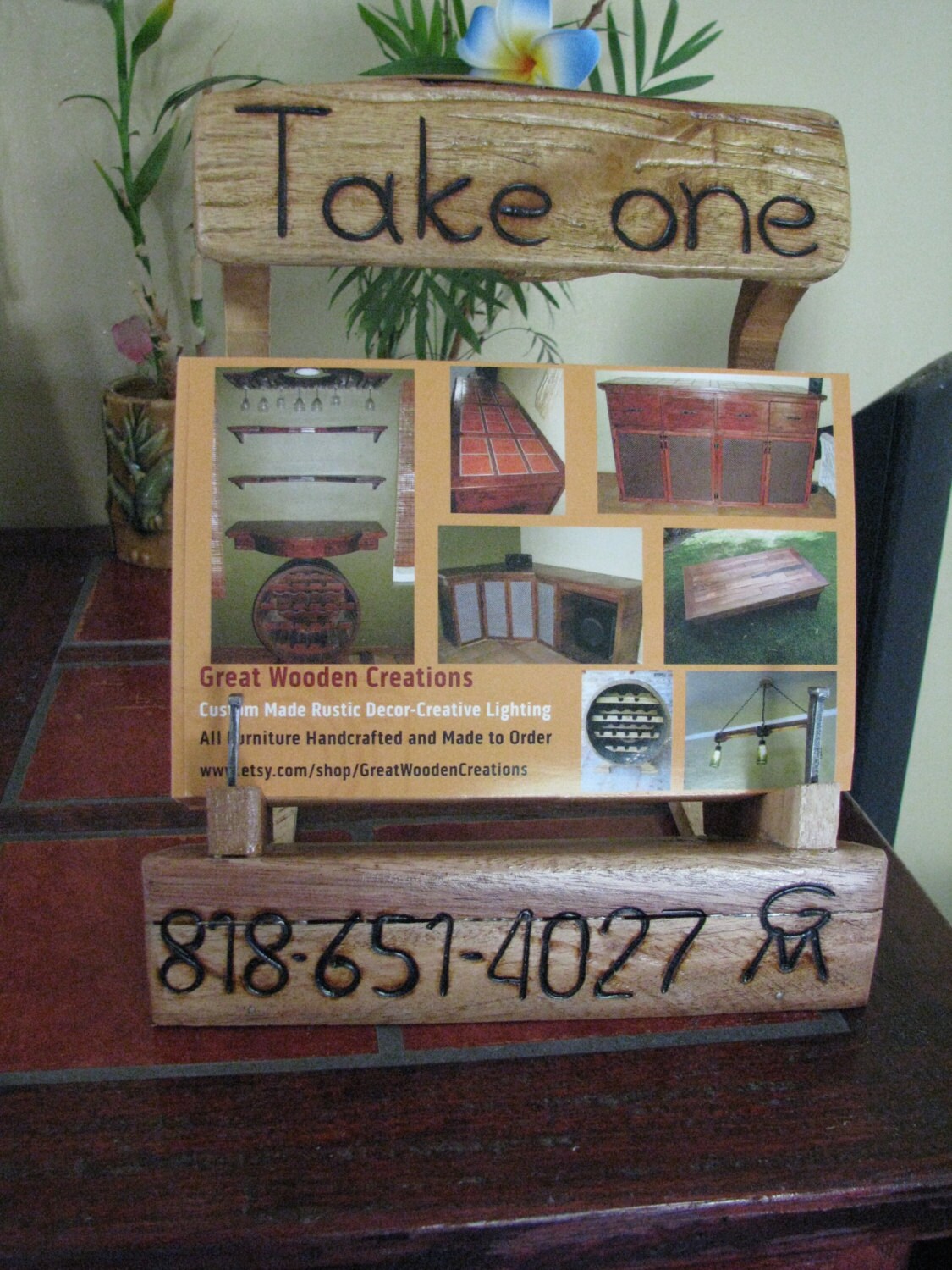 Postcard Display Wooden Card Display Personalized Card