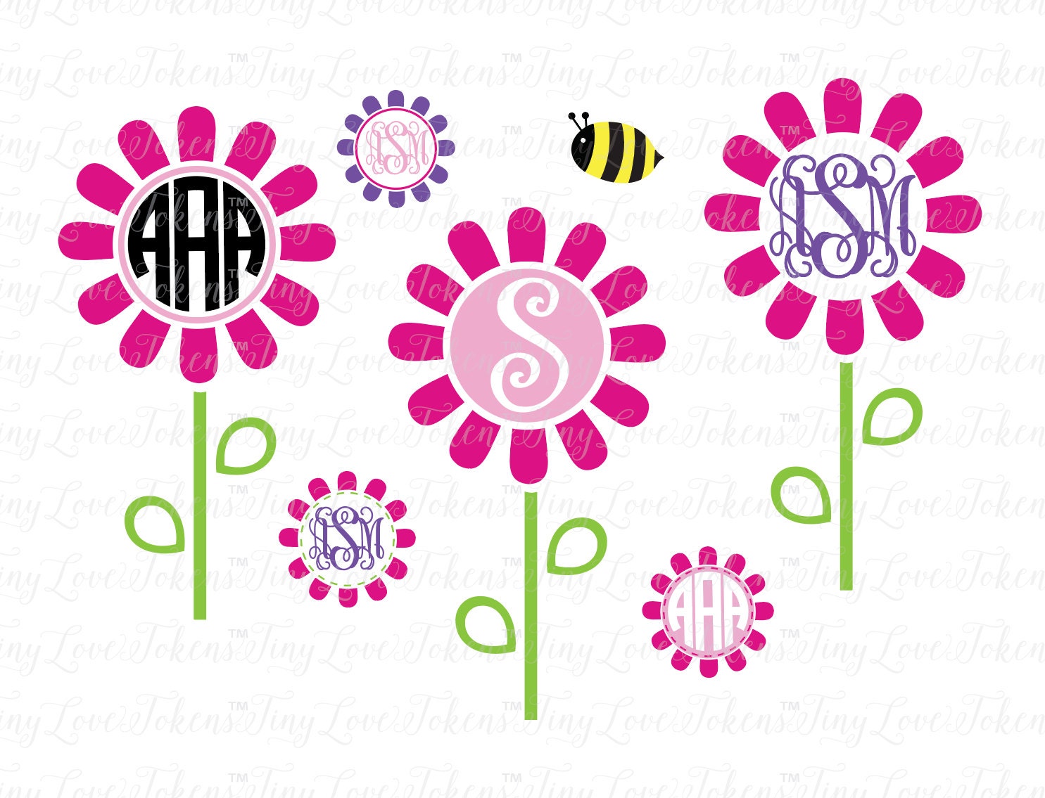 Free Free 133 Monogram Silhouette Flower Svg SVG PNG EPS DXF File