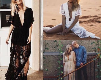 Paris Lace Maxi Romper