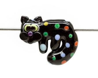 Made to order Margo lampwork beads arch cat
