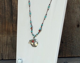 Necklace Display, 14" x 9" , Industrial look, necklace Holder, Jewelry Dsiplay tapered, Industrial Necklace Display, Necklace display bust,