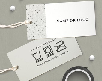 Care Instructions, Custom Care Instructions, Clothing hang tags, laundry tags, care tags, care labels, custom textile label, fabric tags
