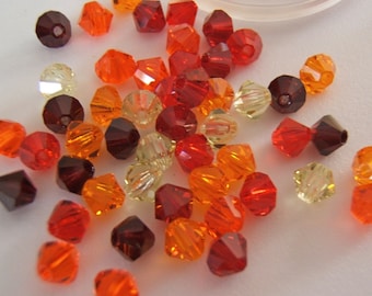 4mm Preciosa Czech Crystals - Sunburst Mix