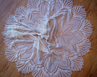 Wedding shawl,Knit wedding shawl, lace shawl, white shawl, wedding shawl, bridesmaid shawl,gift for her
