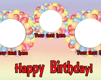 happy birthday circle template
