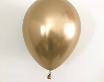 NEW Chrome Balloons Gold Chrome Latex Balloons Gold 11 inch Balloons Gold Balloons Gold Wedding Baby Shower Gold Bridal Shower Bachelorette